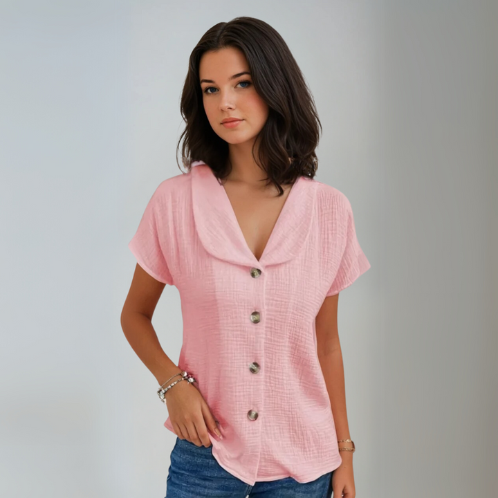 Ilse™ | Buttoned Top with Collar