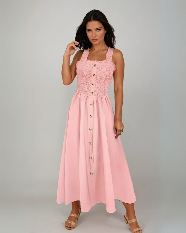 Elsa™ - Shirred A-Line Maxi Dress