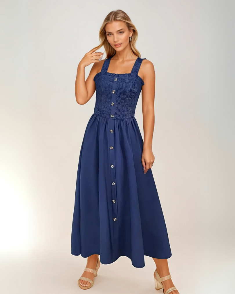 Elsa™ - Shirred A-Line Maxi Dress