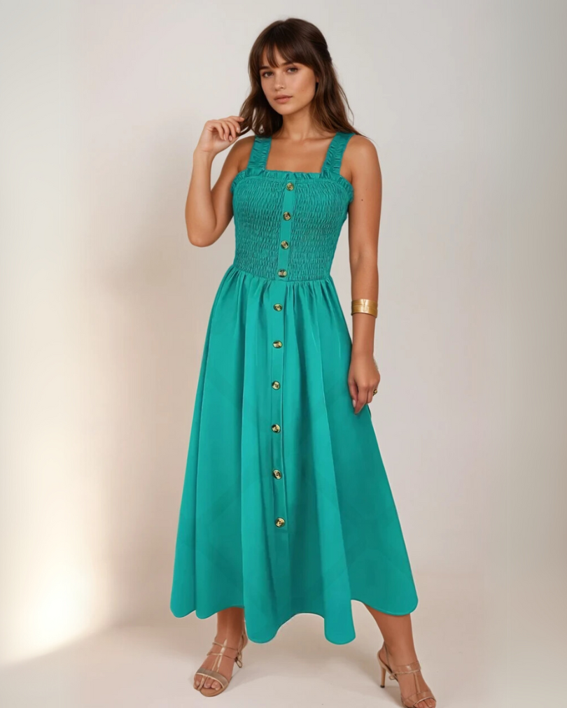 Elsa™ - Shirred A-Line Maxi Dress
