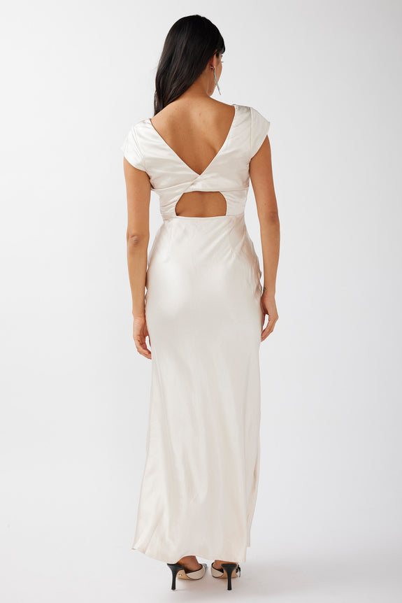 Rosa™ - Twist Back V-Neck Maxi Dress