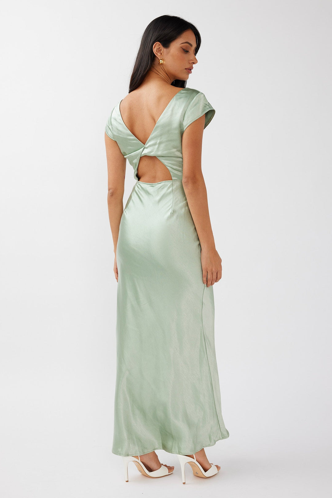 Rosa™ - Twist Back V-Neck Maxi Dress
