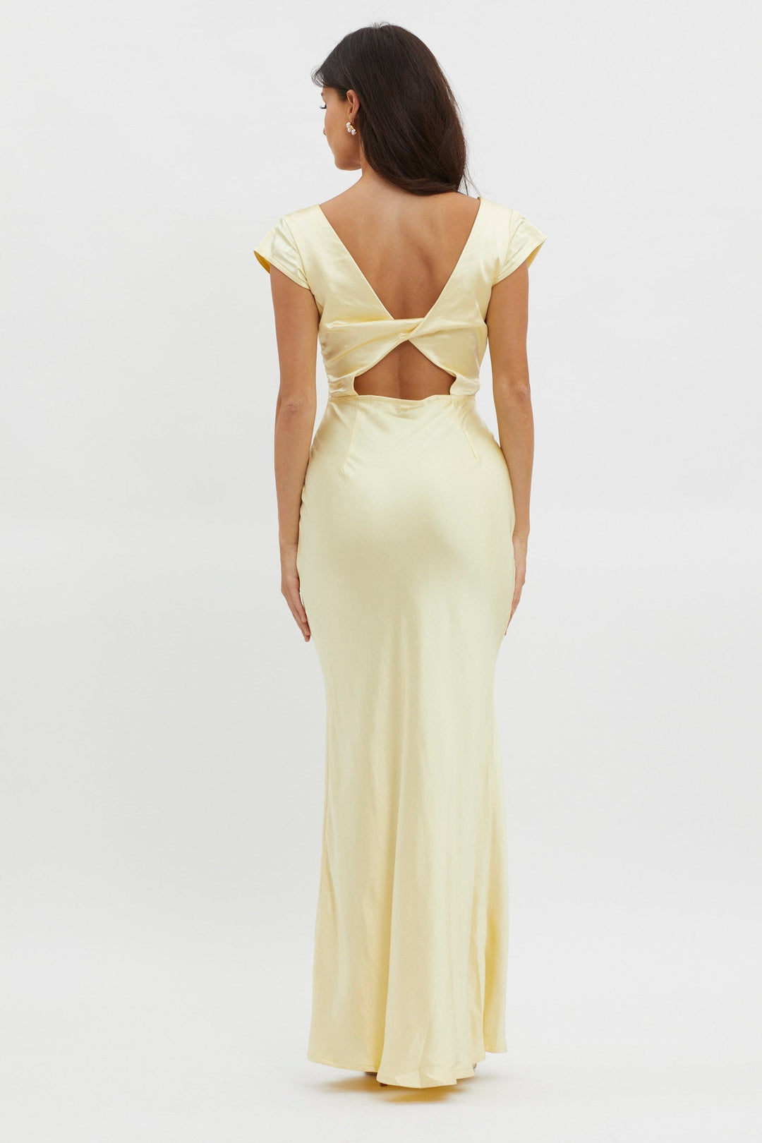 Rosa™ - Twist Back V-Neck Maxi Dress