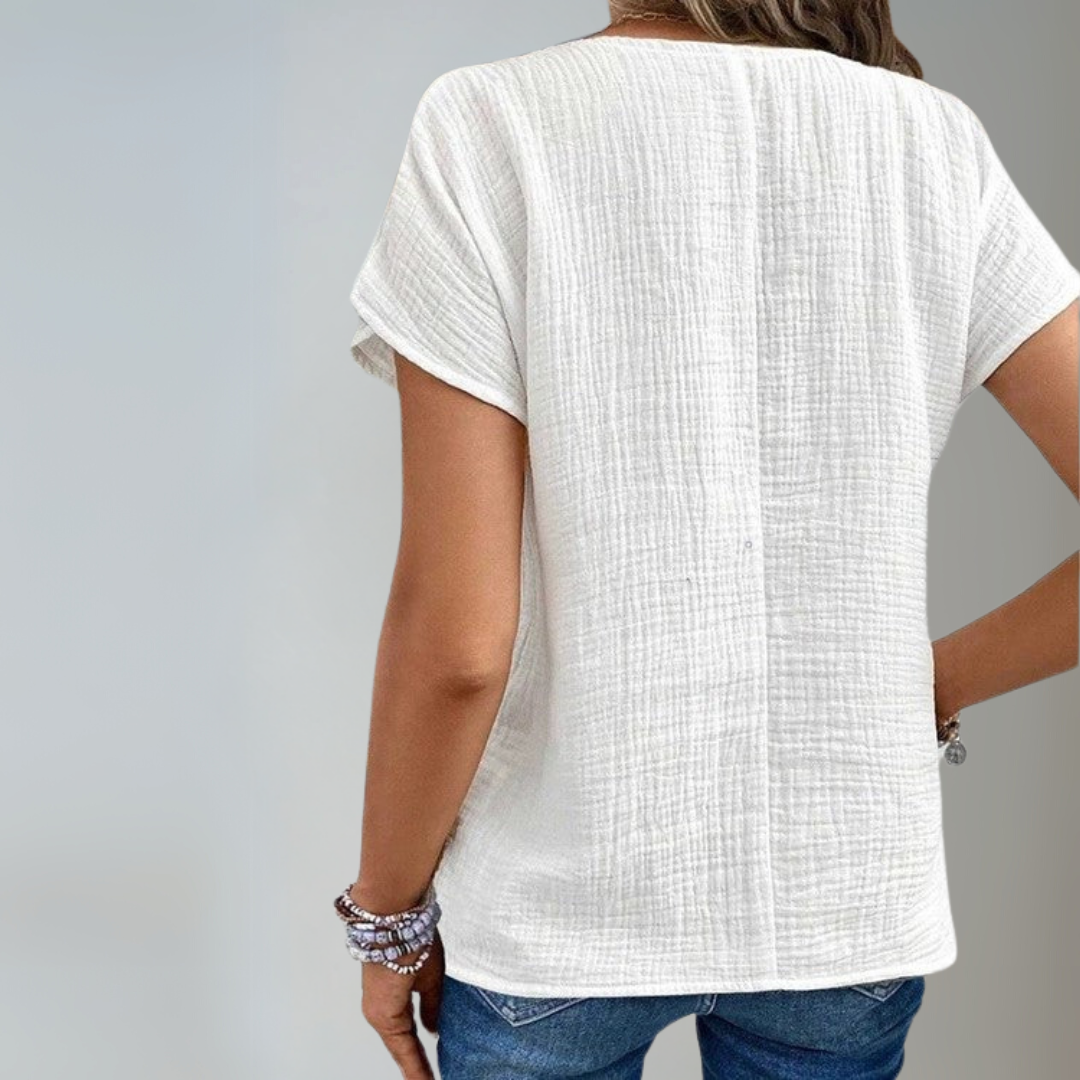 Ilse™ | Buttoned Top with Collar